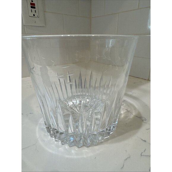 Vintage Heavy PRINCESS HOUSE 1974 Crystal Ice Bucket Heritage Etched Pattern. - Picture 2 of 7